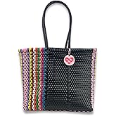 MARIA VICTORIA Women's Waterproof Plastic Tote - Medium, Stylish Spring/Summer Bag for Daily Use & Travel