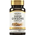 Piping Rock Ginseng Complex Capsules | 100 Count | with Royal Jelly | Non-GMO, Gluten Free Supplement