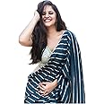 Sidhidata Textile Women's Dola Silk Foil Printed Saree With Unstitched Blouse Piece