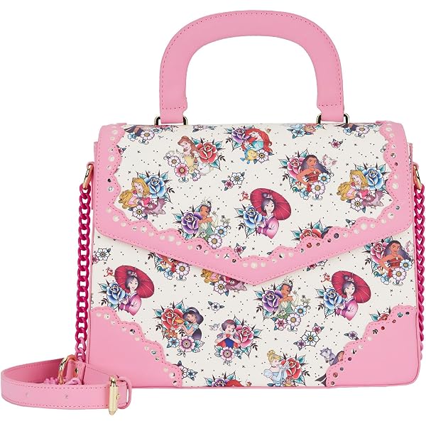 Loungefly Disney Princess AOP Tattoo Mini Backpack Standard Clothing, Shoes & Accessories