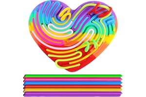 RYTOPT Activity Board, Heart-Shaped Fidget Toy with Double-Sided Design, Silicone Autism Sensory Toys, Adults, Includes 11 Strings ﻿