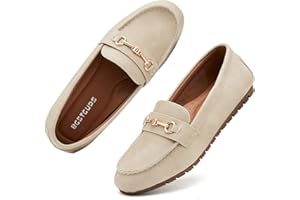 BGSTGUDS Women's Wide Loafers Shoes Cute Dressy Shoes Ladies Comfort Slip Ons Work Shoes