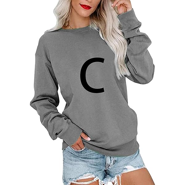 Orchidays Womens Casual Crewneck Sweatshirts Long Sleeve
