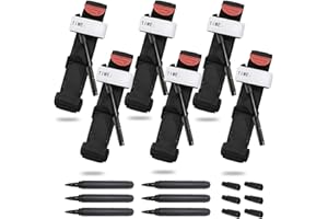 MHarbor 6 Pack Tourniquet Kits - 37.4", Metal Aluminum Windlass, Military Emergency Combat Application Tourniquet, Single-Handed Application Medical Tactical Tourniquets for Emergency Hemostasis