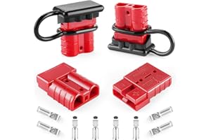 JUSTTOP Connector 4PCS,175Amp 12V to 36V Battery Quick Connect/Disconnect Connector Wire Connectors Plug Kit for 1/0 AWG Cables,Set for Car Bike ATV Winches Lifts Motors More