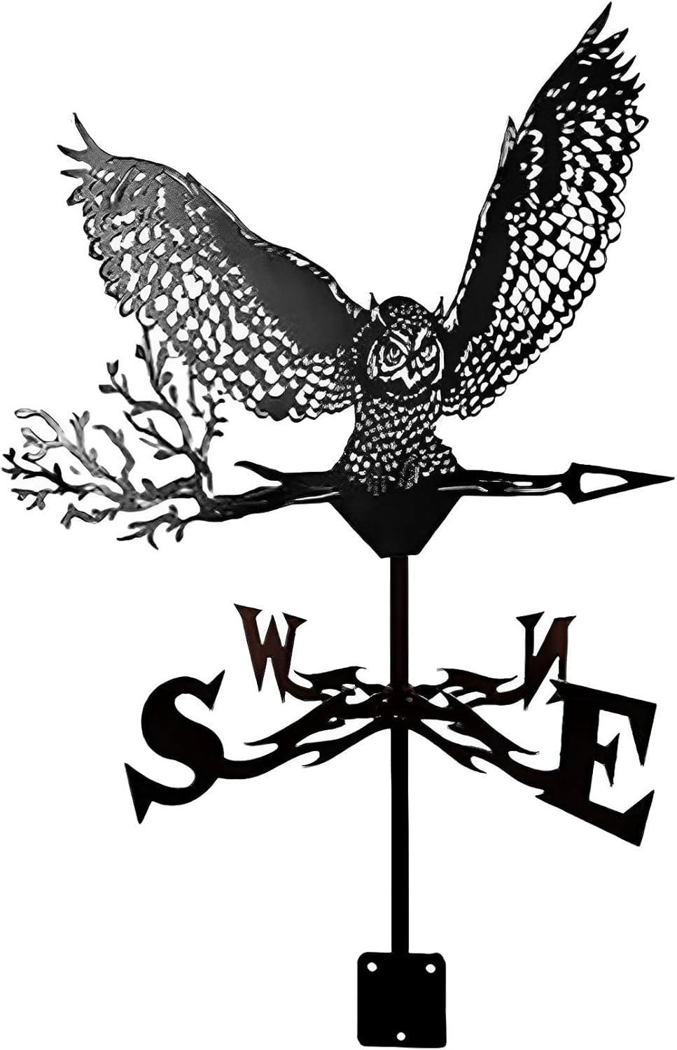Weathervanes - Metal Animal WeatherVane for Roof, Owl Weather Vane Decorate, Measuring Wind Speed Direction, Decoration Accessories for Garden Terrace Yard Stakes Farm