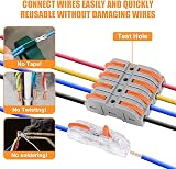flintronic 80Pcs Wire Connectors 2 Pin Peel-free Push-type Quick Splice 18-22AWG view 7