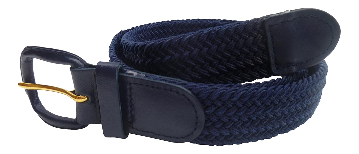 Buy STREEZE Mens Elastic Stretch Belt with Leather Buckle 1.25 Inch