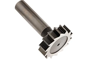 KEO 68080 High-Speed Steel Woodruff Keyseat Cutter, Uncoated (Bright) Finish, Round Shank, 1/2" Shank Diameter, 1" Cutter Dia