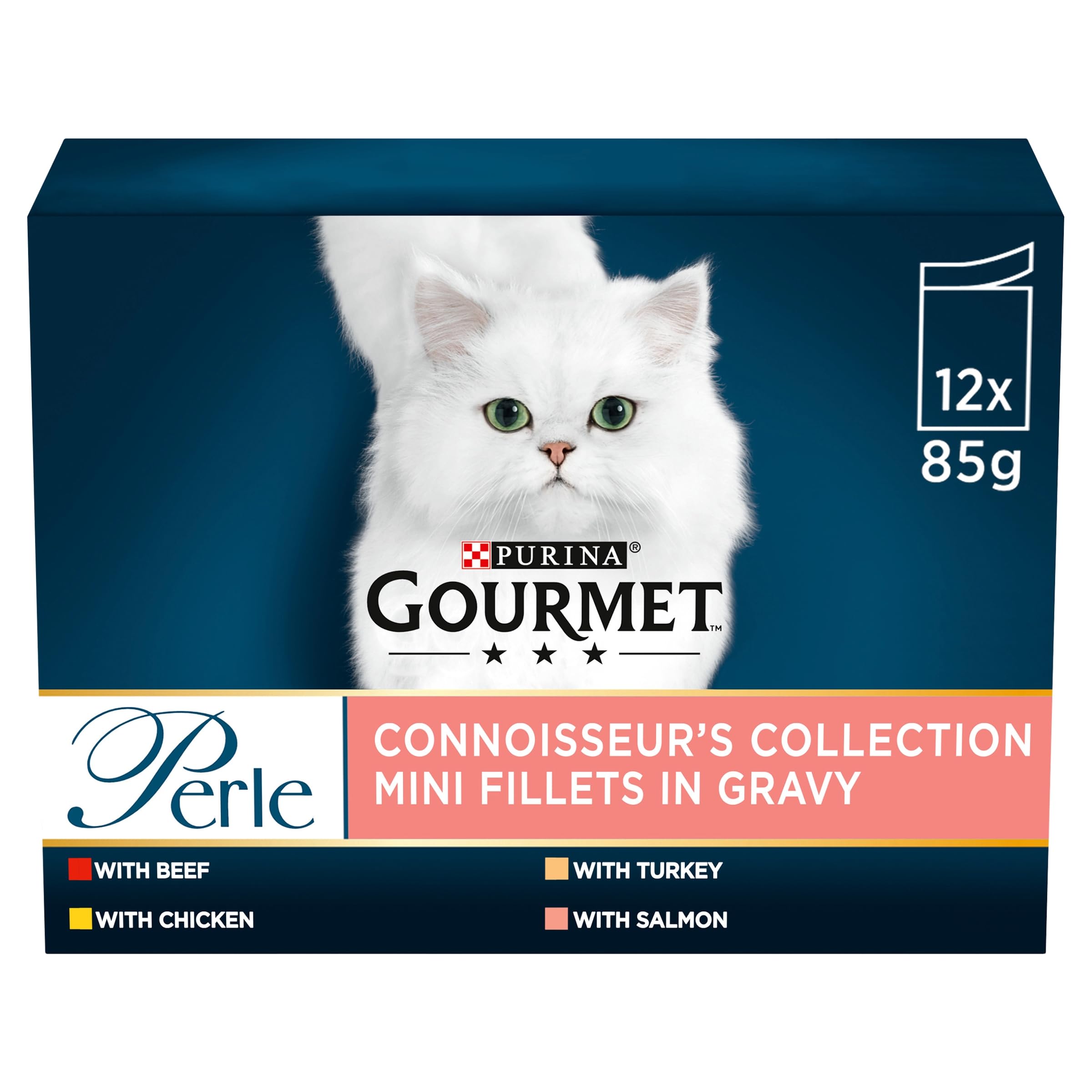 GOURMET Perle Connoisseurs Cat Food Mixed 12 x 85g