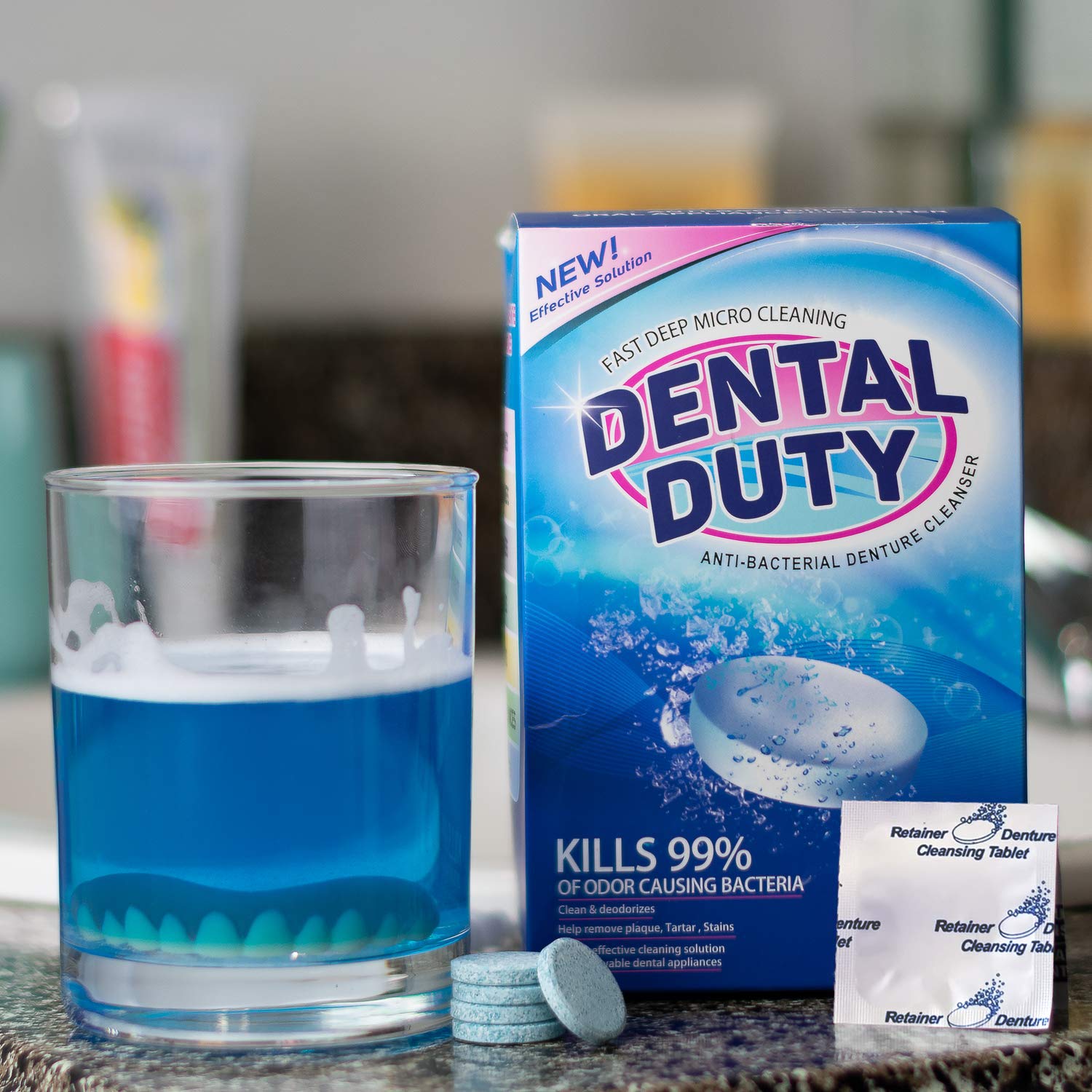 120 Retainer and Denture Cleaning Tablets (4 Months Supply) Cleaner