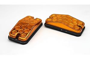 LED Turn Signal Lights Blinker Markers 12V Set (2) Compatible with International 4900 9400 9200 8100 Cab Fender