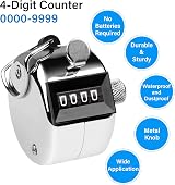 SDARMING 4-Digit Tally Counter Metal Hand Clicker 0-9999 Golf Scoring view 3