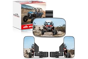 Frokom UTV Rearview Side Mirrors And Center Mirror fit 1.6" to 2" Roll Bar Cage,Adjustable UTV mirrors Compatible with Polaris RZR, Yamaha Rhino Kawasaki Honda Pioneer Talon Arctic Cat