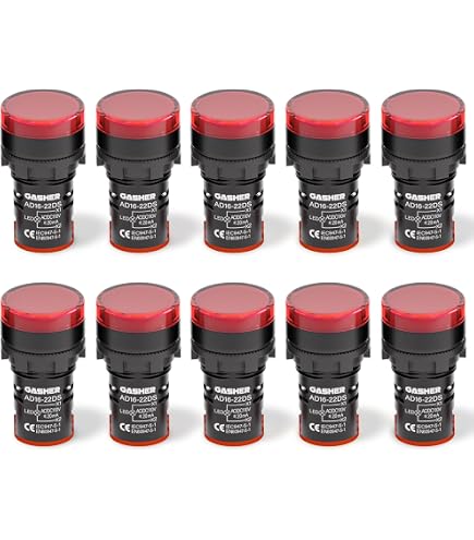 Amazon.com: uxcell Indicator Lights AC/DC 24V, Blue LED, Flush