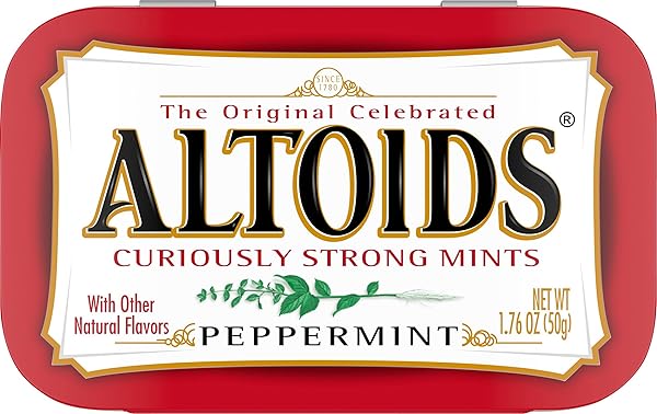 WRIGLEY CURIOUSLY STRONG MINTS 1.76 OZ. TIN