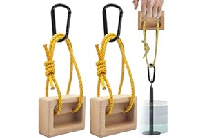 Bavokon Hangboard Rock Climbing | 1 Pair Portable Wooden Trainer - Climbing Fingerboard - for Climbers Indoor Outdoor Tree Pl