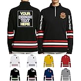 Custom Quarter Zip Pullover for Men Women Design Your Own Zip Sweatshirt Personalized Casual Long Sleeve Polo Shirt, S-4XL