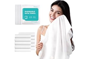 PUFFIN TRIP 10 Pack Disposable Bath Towels Durable Large Portable Thicken Camping Towels for Travel Hotel Business Trip Swimming Pet Towels Sauna Spa Hot Spring Water Play 55''X27.5''