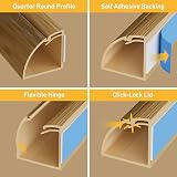 D-Line 4m Quarter Round Cable Trunking Kit Wood Effect Self Adhesive Floor Trim view 2