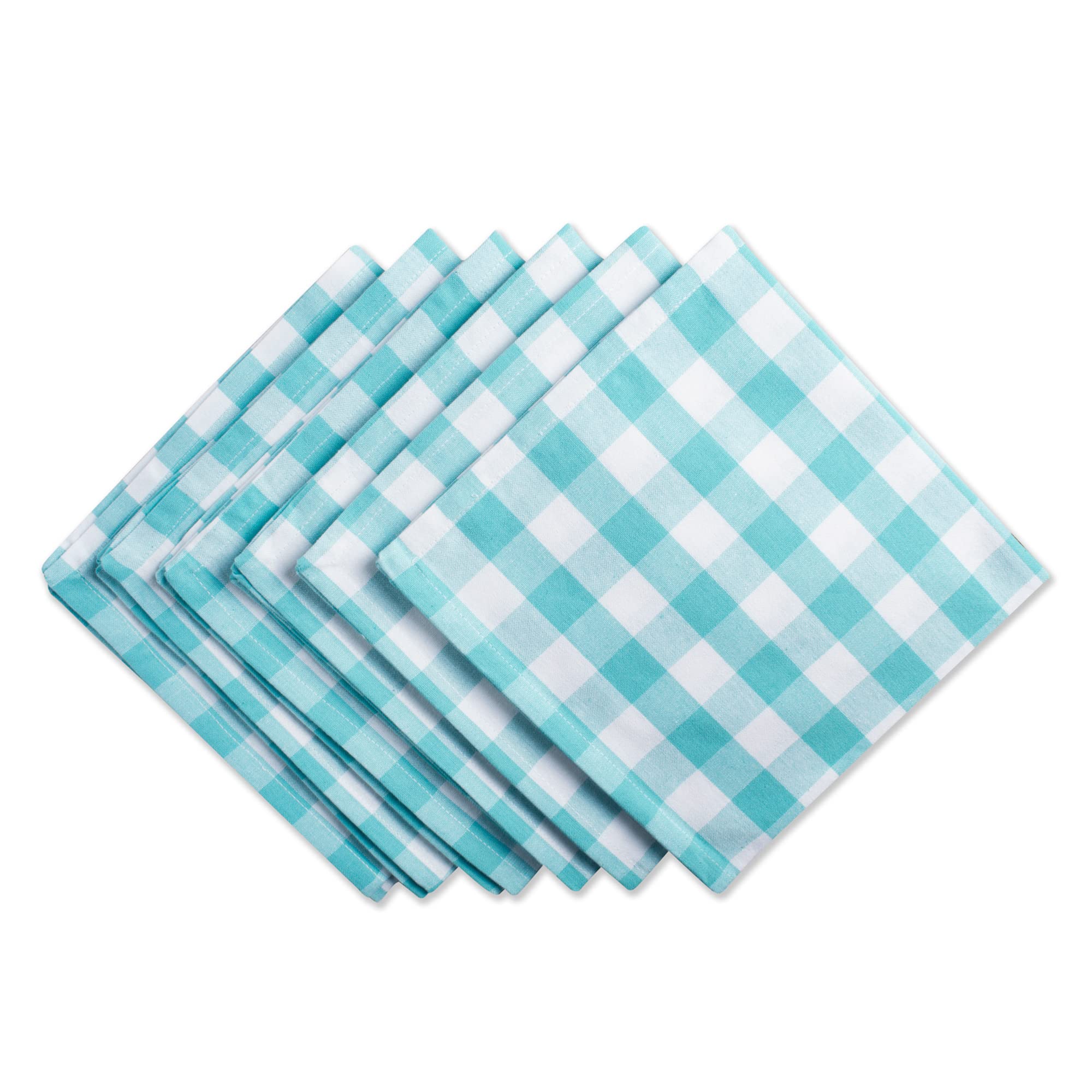 DII Tabletop, Cotton, Aqua, 20" x 20" (Set of 6) — image 1