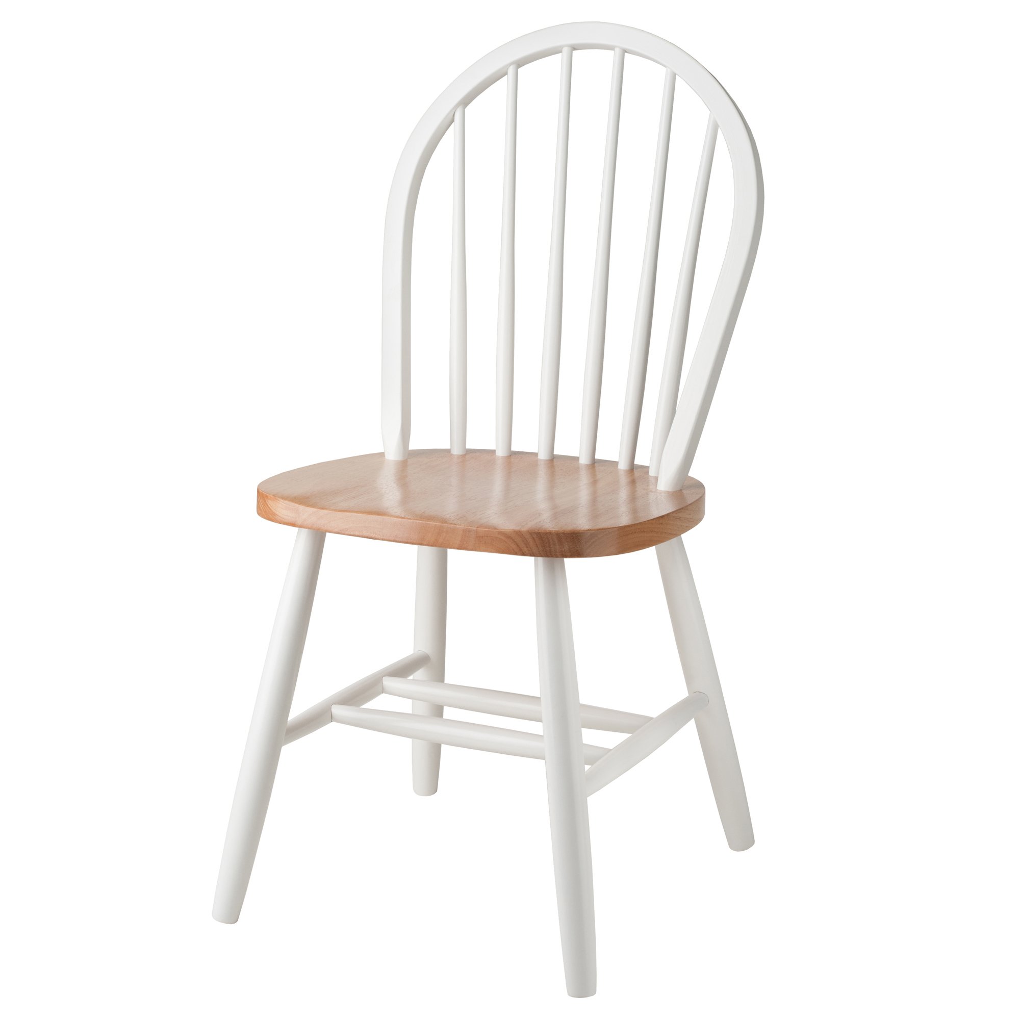 Windsor Chair – 2 – Piece Set Natural Beech Wood and White Finish