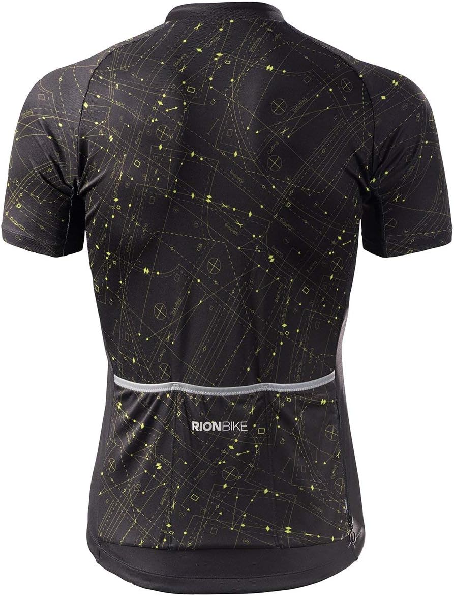 RION Men's Cycling Jersey Breathable Bike Shirt Short Sleeve Tops Pockets (New Size Chart) : Clothing