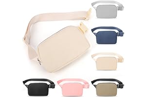 Seadamoo Mini Creamy Fanny Pack Crossbody Bags for Women and Men, Waterproof Belt Bag with Adjustable Strap for Traveling Running Hiking Cycling.