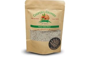 Cooper's Crumbs All Natural Gluten Free Low Carb Bread Crumb Alternative, High Protein, Vegan, Certified Kosher, Paleo, Keto, Packaging may vary (Savory Italian Blend)