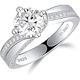 YosikCase Moissanite Engagement Rings for Women, 1/2CT Moissanite Halo Rings, Moissanite Anniversary Wedding Ring 14K Gold Plated with S925 Sterling Silver