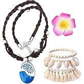 OFIHIDO Princess Costume Accessories for Girls Kids Women-Flower Clips Necklace Anklet,Dress Up Accessories for Kids Adults