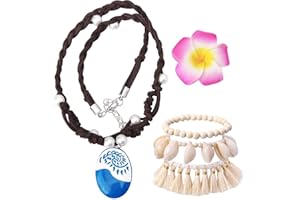 OFIHIDO Princess Costume Accessories for Girls Kids Women-Flower Clips Necklace Anklet,Dress Up Accessories for Kids Adults