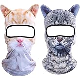 Cat Balaclava,Dog Balaclava,Halloween Hat,Cute Full Face Hood Mask Animal Ski Mask for Hiking Riding Sports Outdoor