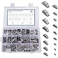 boeray 164pcs Woodruff Key Assortment Metric Set 17 Sizes Carbon Steel Woodruff-key Kit Woodruff Key-Crankshaft