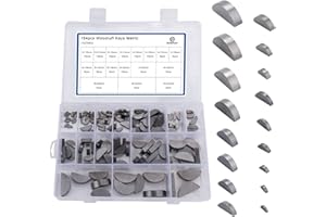 boeray 164pcs Woodruff Key Assortment Metric Set 17 Sizes Carbon Steel Woodruff-key Kit Woodruff Key-Crankshaft