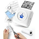vretti Sticker Printer - TP2-Y Mini Portable Thermal Printer Inkless Sticker Maker Machine Bluetooth Label Maker Pocket Instant Print for Study Graphics, Anatomical Diagrams, Photos, Students