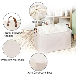 DULLEMELO Beige Storage Baskets for Organizing, Set
