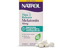 Natrol Melatonin 10mg Tablets, Advanced Sleep Dietary Supplement for Restful Sleep, 100 Melatonin Time Release Tablets, 100 Servings