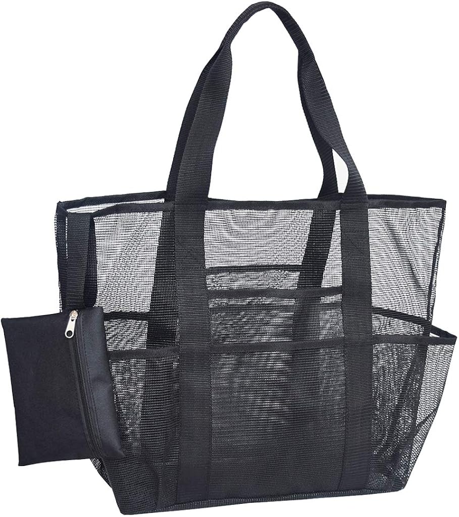 Generic Large Mesh Beach Bag with Bags for Swimming Surfing Beach