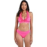 La Blanca Womens Island Goddess Banded Halter Bikini Swimsuit Top