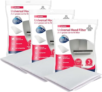 Care+Protect Universal Cut-to-Size Anti-Grease Cooker Hood Filter 47x97 cm