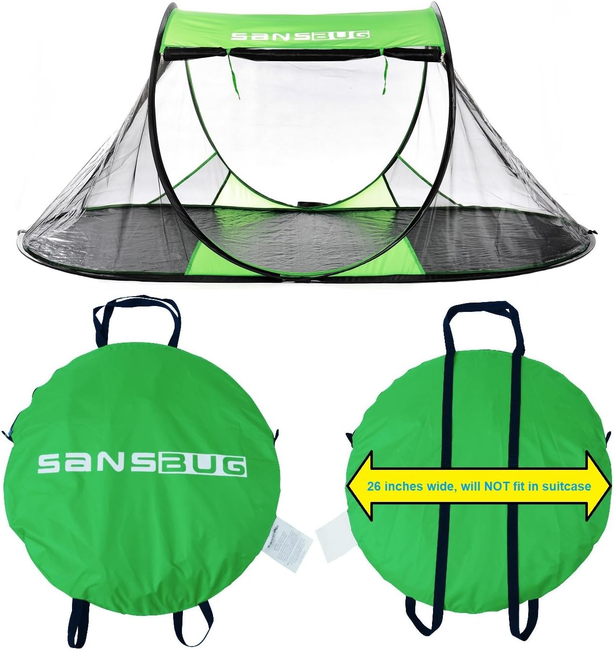 SANSBUG 1-Person Free-Standing Pop Up Mosquito Net (Tarp Floor): Sports & Outdoors