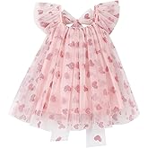 Baby Girl Tulle Dress Kids Heart Tutu Skirt Lace Sleeveless Princess Sundress