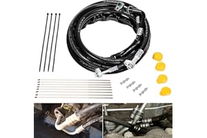 HIHITOMORROW FE37190 Complete Rear AC Line Set Flexible A/C Barrier Hose Fittings Kit Fit For 2011-2016 Ford Explorer, For 2013-2019 Ford Flex & For Lincoln MKT, Repair Air Conditioner Lines Leaking