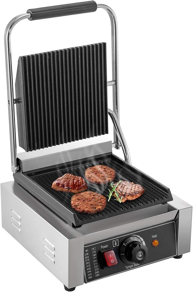 VEVOR Commercial Panini Press Grill 220V Electric Sandwich Press Grill