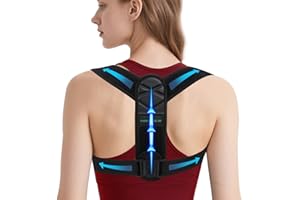 THERGONI 35 36 Posture Corrector for Women and Men, Adjustable Back Brace for Spine Alignment & Shoulder Support, Comfortable & Breathable Clavicle Straightener, Supports Better Posture & Reduces Upper Back Discomfort (Medium/Large)