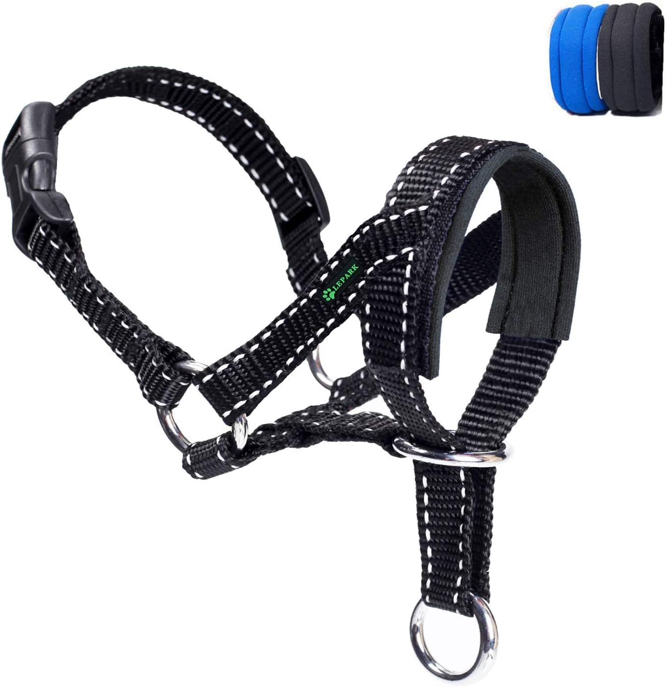 ILEPARK Dog Head Collar with Reflective Strap, Head Halter Collar for