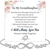 Granddaughter Bracelet Gift with Heartfelt Message Card – Meaningful Jewelry from Grandma or Grandpa, Adjustable Wristband in Gift Box for Birthday, Graduation, Christmas, Keepsake for Grandchild #1