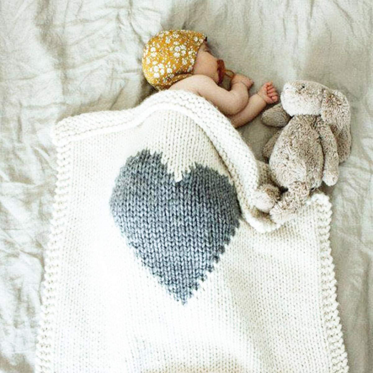 grey knitted baby blanket