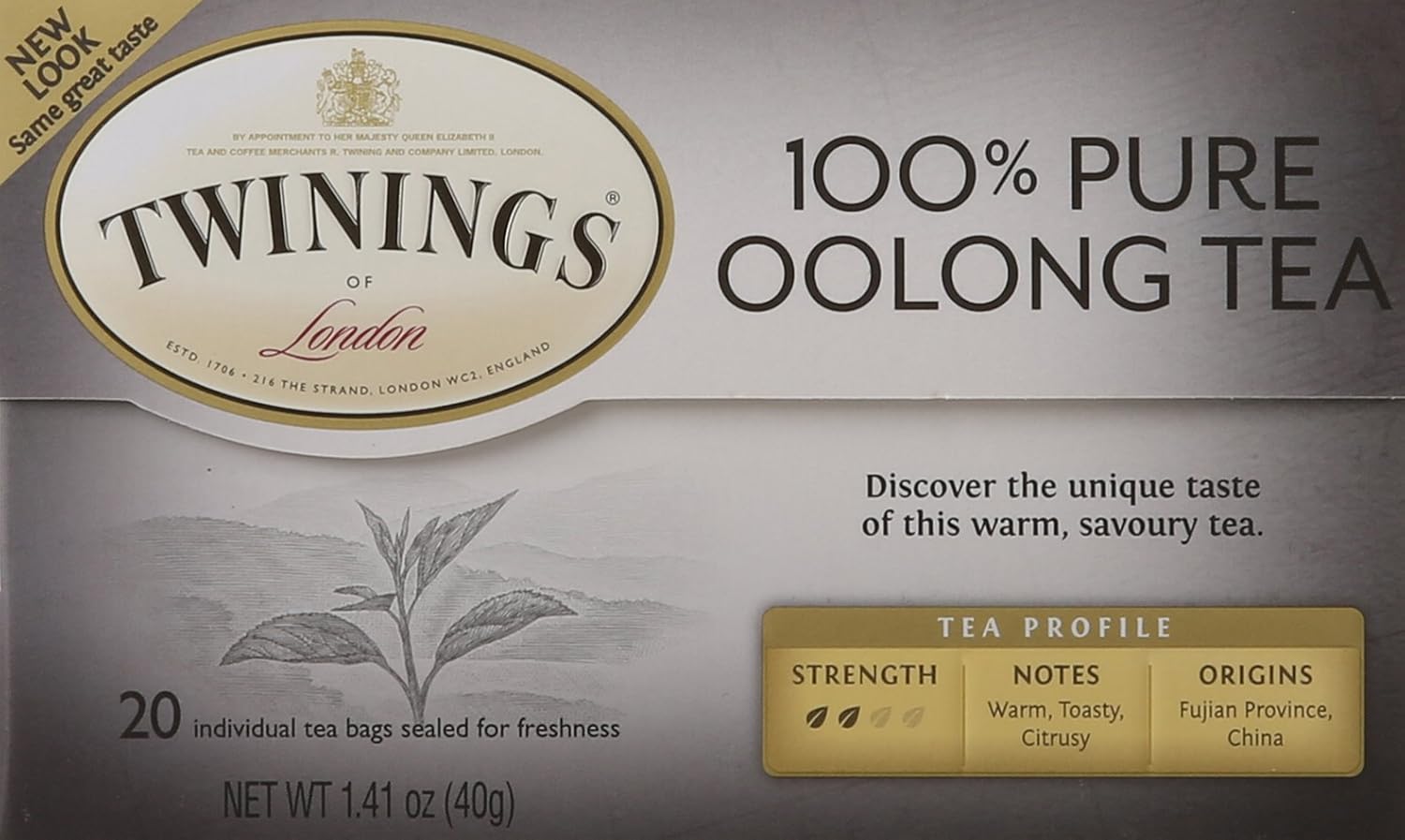 Twinings of London China Oolong Tea Bags, 20 Count